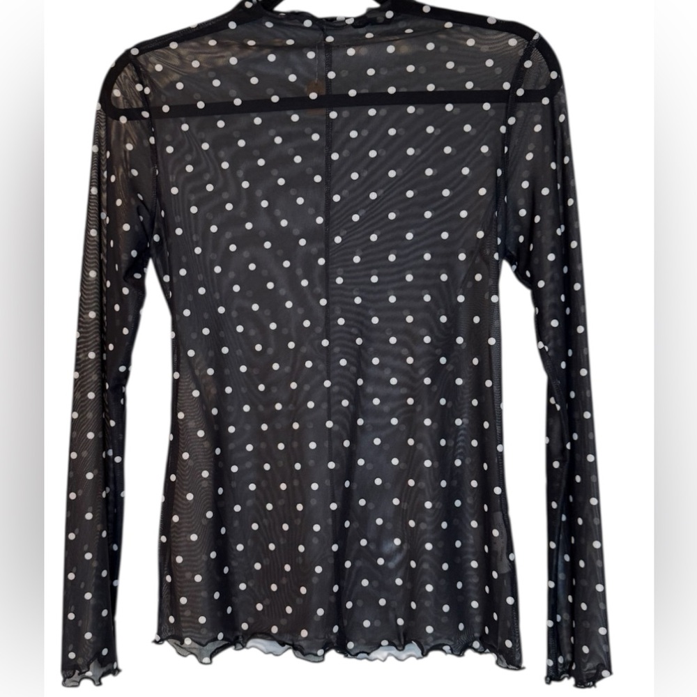 Sewn & Seen Polka Dot Mesh Top